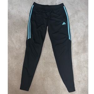 Black and Teal ADIDAS pants